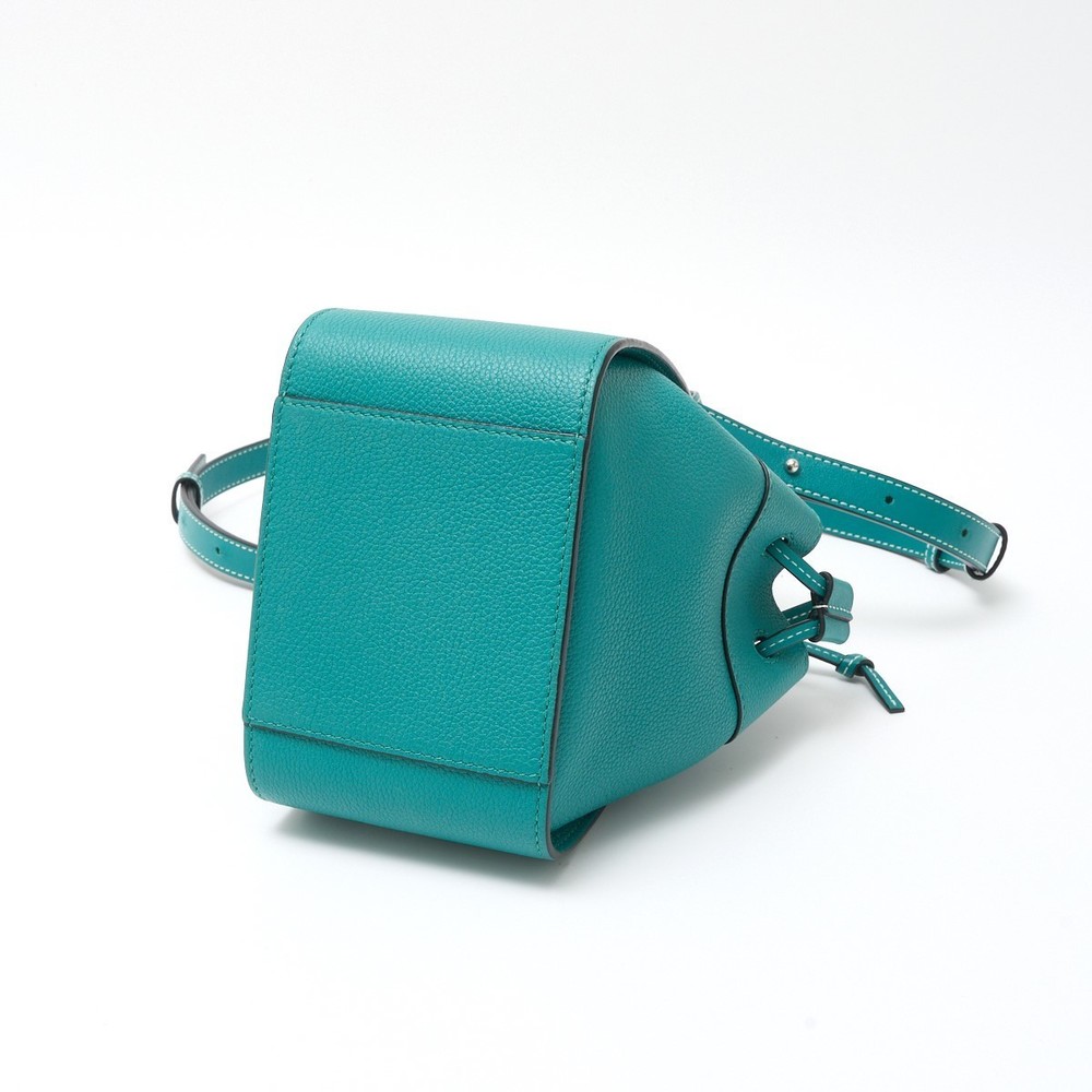 Loewe Green Emerald Leather Drawstring Hammock Bag - image 5
